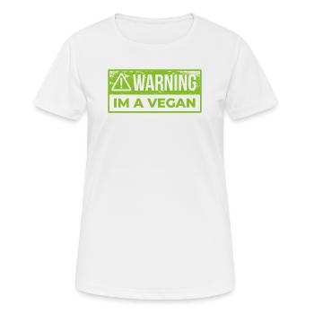 vegan - T-shirt respirant Femme - blanc - Devant - AI Model Female 172 dark (172cm)