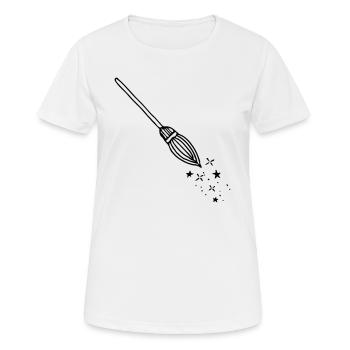 Besen - Frauen T-Shirt atmungsaktiv - Weiß - Vorne - AI Model Female 172 dark (172cm)