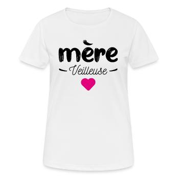Mere veilleuse - T-shirt respirant Femme - blanc - Devant - AI Model Female 172 dark (172cm)