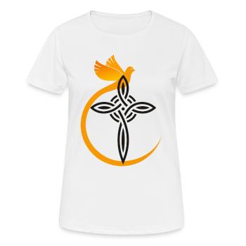Kirche Katholisch Bibel Glaube Jesus Gott Christen - Frauen T-Shirt atmungsaktiv - Weiß - Vorne - AI Model Female 172 dark (172cm)
