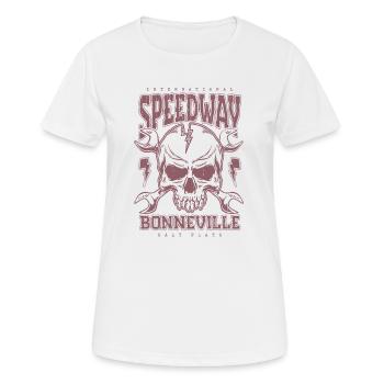 Bonneville Salt Flats Voiture de course rétro vintage - T-shirt respirant Femme - blanc - Devant - AI Model Female 172 dark (172cm)