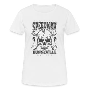 Bonneville Salt Flats Voiture de course rétro vintage - T-shirt respirant Femme - blanc - Devant - AI Model Female 172 dark (172cm)