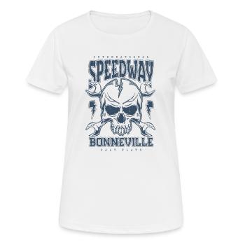 Bonneville Salt Flats Voiture de course rétro vintage - T-shirt respirant Femme - blanc - Devant - AI Model Female 172 dark (172cm)
