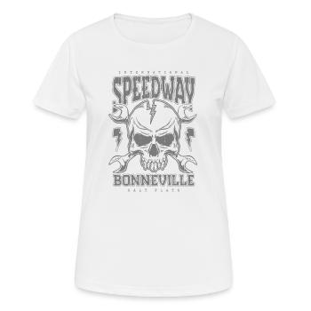 Bonneville Salt Flats Voiture de course rétro vintage - T-shirt respirant Femme - blanc - Devant - AI Model Female 172 dark (172cm)