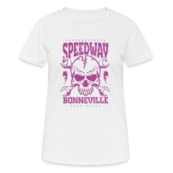 Bonneville Salt Flats Voiture de course rétro vintage - T-shirt respirant Femme - blanc - Devant - AI Model Female 172 dark (172cm)