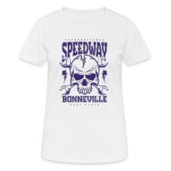 Bonneville Salt Flats Voiture de course rétro vintage - T-shirt respirant Femme - blanc - Devant - AI Model Female 172 dark (172cm)
