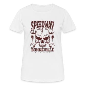 Bonneville Salt Flats Voiture de course rétro vintage - T-shirt respirant Femme - blanc - Devant - AI Model Female 172 dark (172cm)