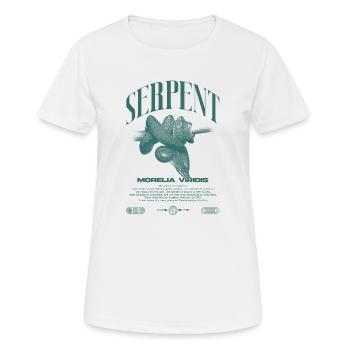 Grüner Baum Python Modern Reptile Keeper Streetwear - Frauen T-Shirt atmungsaktiv - Weiß - Vorne - AI Model Female 172 dark (172cm)