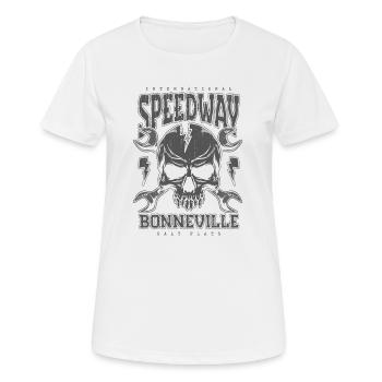 Bonneville Salt Flats Voiture de course rétro vintage - T-shirt respirant Femme - blanc - Devant - AI Model Female 172 dark (172cm)