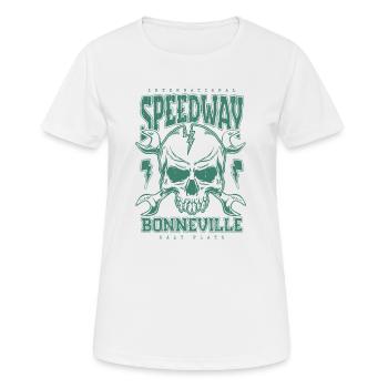 Bonneville Salt Flats Voiture de course rétro vintage - T-shirt respirant Femme - blanc - Devant - AI Model Female 172 dark (172cm)
