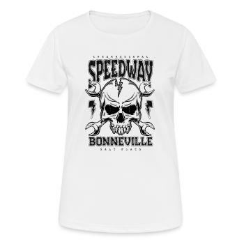 Bonneville Salt Flats Voiture de course rétro vintage - T-shirt respirant Femme - blanc - Devant - AI Model Female 172 dark (172cm)