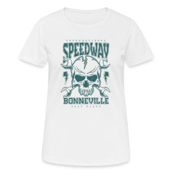 Bonneville Salt Flats Voiture de course rétro vintage - T-shirt respirant Femme - blanc - Devant - AI Model Female 172 dark (172cm)