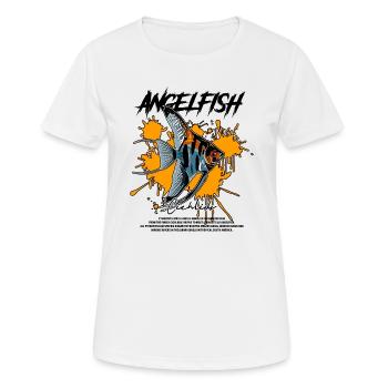 Angelfish Keeper Streetwear moderne - T-shirt respirant Femme - blanc - Devant - AI Model Female 172 dark (172cm)