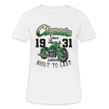 Motorcycle Bikers Motorbike Birthday Born In 1931 - Women's Breathable T-Shirt - white - Front - AI Model Female 172 dark (172cm)