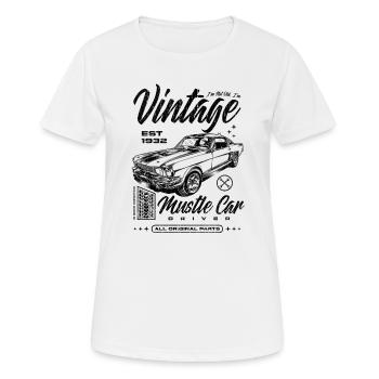 Ich bin nicht alt, ich bin ein Oldtimer, Oldtimer, Jahrgang 1932 - Frauen T-Shirt atmungsaktiv - Weiß - Vorne - AI Model Female 172 dark (172cm)