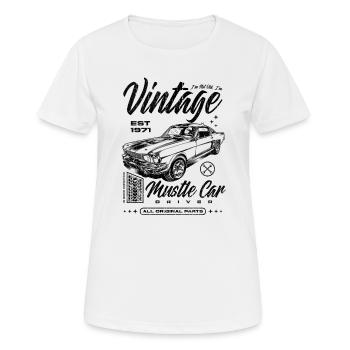 Ich bin nicht alt, ich bin ein Oldtimer, Oldtimer, Jahrgang 1971 - Frauen T-Shirt atmungsaktiv - Weiß - Vorne - AI Model Female 172 dark (172cm)