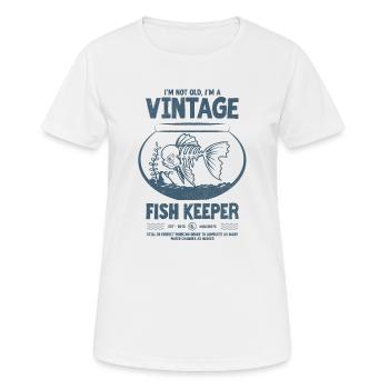 Vintage Fish Keeper Poisson Tropical Anniversaire 2013 - T-shirt respirant Femme - blanc - Devant - AI Model Female 172 dark (172cm)