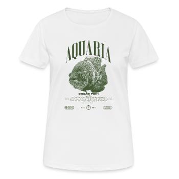 Oscar Fisch Wasserwechsel Monster Fisch - Frauen T-Shirt atmungsaktiv - Weiß - Vorne - AI Model Female 172 dark (172cm)