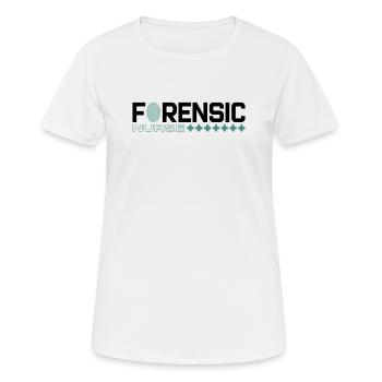 Infirmière médico-légale Criminalistique médico-légale - T-shirt respirant Femme - blanc - Devant - AI Model Female 172 dark (172cm)