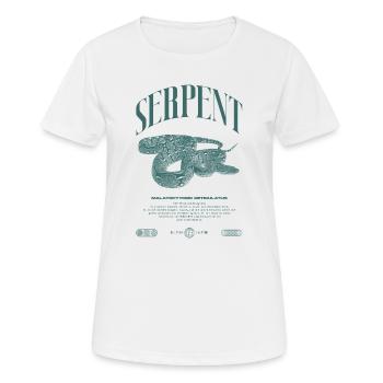 Gardien de reptiles python réticulé Streetwear - T-shirt respirant Femme - blanc - Devant - AI Model Female 172 dark (172cm)