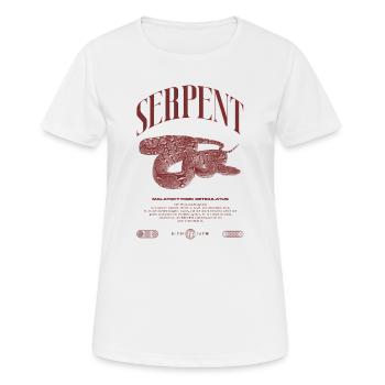 Gardien de reptiles python réticulé Streetwear - T-shirt respirant Femme - blanc - Devant - AI Model Female 172 dark (172cm)