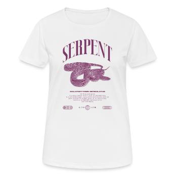 Gardien de reptiles python réticulé Streetwear - T-shirt respirant Femme - blanc - Devant - AI Model Female 172 dark (172cm)