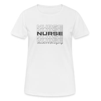 Unfall- und Notfallkrankenschwester Krankenschwestern Stilvoll - Frauen T-Shirt atmungsaktiv - Weiß - Vorne - AI Model Female 172 dark (172cm)