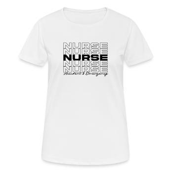 Unfall- und Notfallkrankenschwester Krankenschwestern Stilvoll - Frauen T-Shirt atmungsaktiv - Weiß - Vorne - AI Model Female 172 dark (172cm)