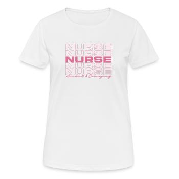 Unfall- und Notfallkrankenschwester Krankenschwestern Stilvoll - Frauen T-Shirt atmungsaktiv - Weiß - Vorne - AI Model Female 172 dark (172cm)