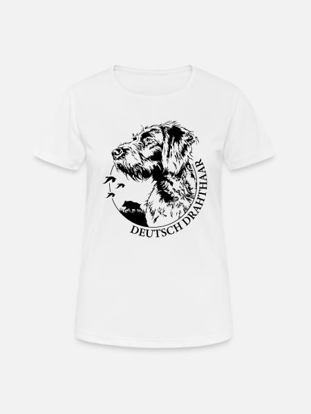 DEUTSCH DRAHTHAAR Wilsigns Jagdhund Jagdhunde - Frauen T-Shirt atmungsaktiv - Weiß