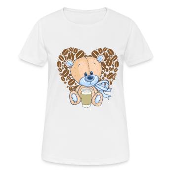 Coffee is my valentine - Frauen T-Shirt atmungsaktiv - Weiß - Vorne - AI Model Female 172 dark (172cm)