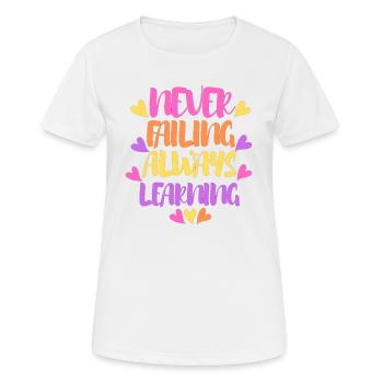Design mit dem Spruch motivant_phrase Motivation - Frauen T-Shirt atmungsaktiv - Weiß - Vorne - AI Model Female 172 dark (172cm)
