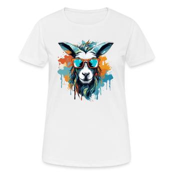 Party Bock aux couleurs vives - T-shirt respirant Femme - blanc - Devant - AI Model Female 172 dark (172cm)