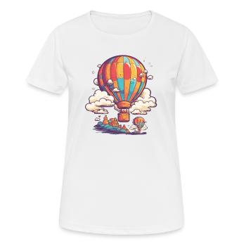 Ballonfahrer - Frauen T-Shirt atmungsaktiv - Weiß - Vorne - AI Model Female 172 dark (172cm)