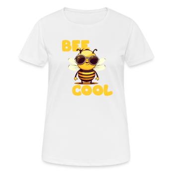 Bee Cool - Frauen T-Shirt atmungsaktiv - Weiß - Vorne - AI Model Female 172 dark (172cm)