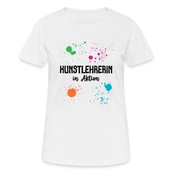 Kunstlehrerin Kunst Lehrerin Künstlerin Unterricht - Frauen T-Shirt atmungsaktiv - Weiß - Vorne - AI Model Female 172 dark (172cm)