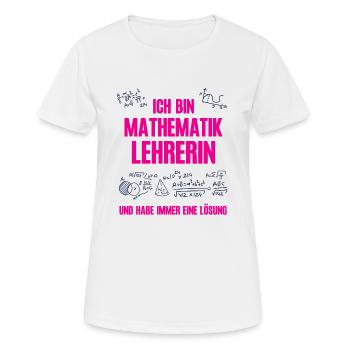 Mathematik Lehrerin Mathelehrerin Mathe Lehrkraft - Frauen T-Shirt atmungsaktiv - Weiß - Vorne - AI Model Female 172 dark (172cm)