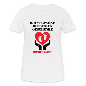 Hebamme Geburtshilfe Baby Geburtshelferin Hebammen - Frauen T-Shirt atmungsaktiv - Weiß - Vorne - AI Model Female 172 dark (172cm)