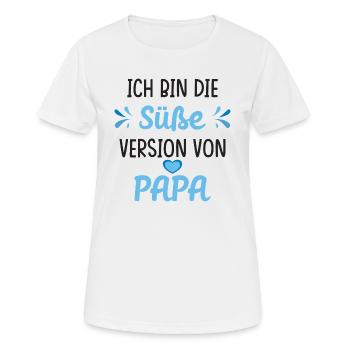 Ich bin die süße Version von Papa Spruch - Frauen T-Shirt atmungsaktiv - Weiß - Vorne - AI Model Female 172 dark (172cm)