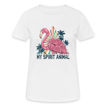 Flamingo-Geistertier Flamingo-Liebhaber - Frauen T-Shirt atmungsaktiv - Weiß - Vorne - AI Model Female 172 dark (172cm)