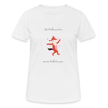 Fuchs 0.3 - Frauen T-Shirt atmungsaktiv - Weiß - Vorne - AI Model Female 172 dark (172cm)