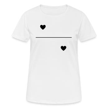 Herz Linie - Frauen T-Shirt atmungsaktiv - Weiß - Vorne - AI Model Female 172 dark (172cm)