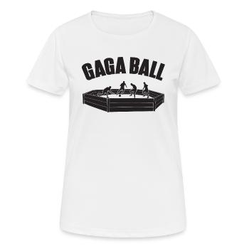 Gaga Ball Dodgeball Joueur de Gagaball Gaga Ball - T-shirt respirant Femme - blanc - Devant - AI Model Female 172 dark (172cm)