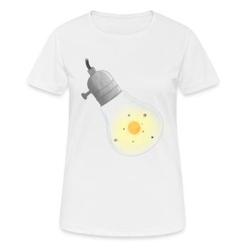 Glühbirne Sonnensystem Umlaufbahnen - Frauen T-Shirt atmungsaktiv - Weiß - Vorne - AI Model Female 172 dark (172cm)