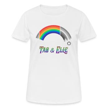 Heartstopper Rainbow Tao et Elle LBGTQIA+ - T-shirt respirant Femme - blanc - Devant - AI Model Female 172 dark (172cm)
