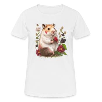 Hamster de charme - T-shirt respirant Femme - blanc - Devant - AI Model Female 172 dark (172cm)