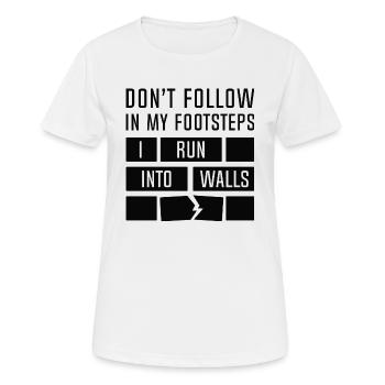 Je croise les murs - T-shirt respirant Femme - blanc - Devant - AI Model Female 172 dark (172cm)