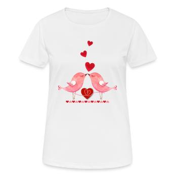 Birds - Women's Breathable T-Shirt - white - Front - AI Model Female 172 dark (172cm)