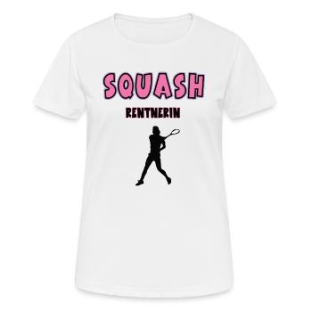 Squash Rentnerin Squasherin Rente Ruhestand - Frauen T-Shirt atmungsaktiv - Weiß - Vorne - AI Model Female 172 dark (172cm)