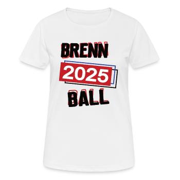 Brennball Spielerin Team Turnier Mannschaft 2025 - Frauen T-Shirt atmungsaktiv - Weiß - Vorne - AI Model Female 172 dark (172cm)